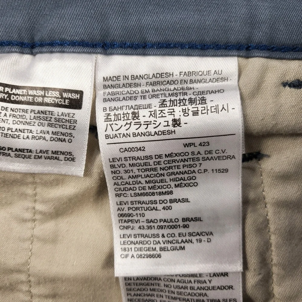Levis XX Chino Shorts Mens 30 Gray Stretch Twill 85229-0061 Casual‎ Urban